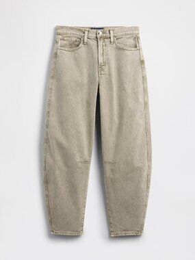 GAP Women's Relaxed Gray Washed Barrel Jeans